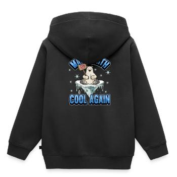 Eisbär Klimawandel Globale Erwärmung Aktivisten - Kinder Premium Organic Hoodie - Schwarz - Hinten - AI Model Kid Male (0cm)
