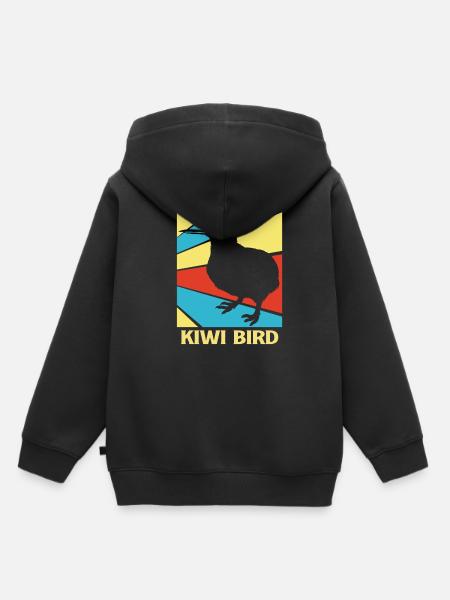 kiwi-vogel Kiwi Vogel - Kinder Premium Organic Hoodie - Schwarz