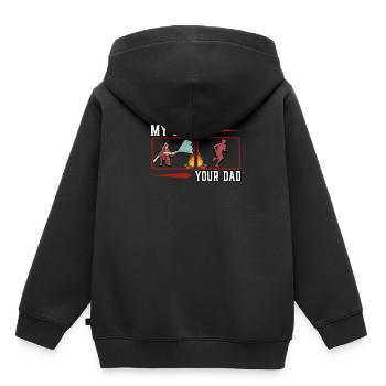 Pompiers Secours Secours Incendie Profession - Sweat Premium à capuche enfant bio - noir - Dos - AI Model Kid Male (0cm)