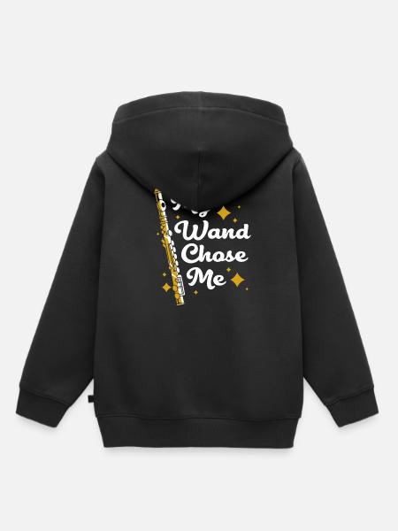 Flöte - Kinder Premium Organic Hoodie - Schwarz
