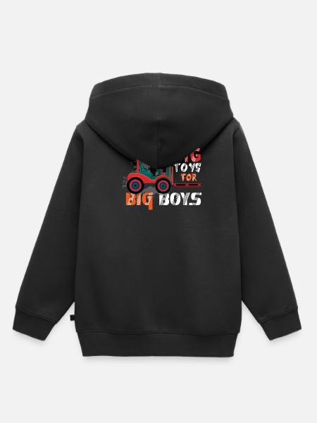 Conducteur de chariot élévateur - Big Toys For Big Boys Lager - Sweat Premium à capuche enfant bio - noir
