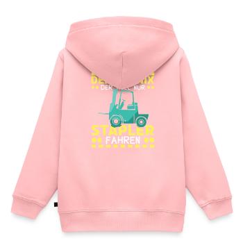 Der Tut Nix Der Will Nur Stapler Fahren - Kinder Premium Organic Hoodie - Rosa - Hinten - AI Model Kid Female (0cm)