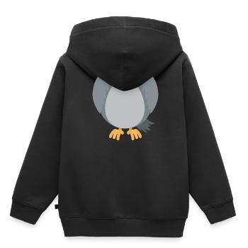 Drôle de costume de hibou animal pour Halloween - Sweat Premium à capuche enfant bio - noir - Dos - AI Model Kid Male (0cm)