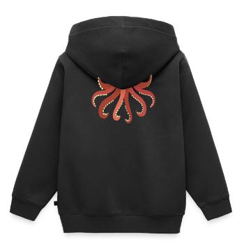 Drôle de costume de pieuvre animal pour Halloween - Sweat Premium à capuche enfant bio - noir - Dos - AI Model Kid Male (0cm)