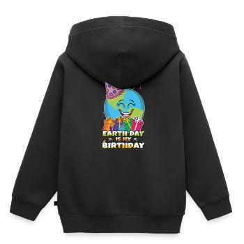 Protect Oceans Day Earth Day auch meine Geburt - Kinder Premium Organic Hoodie - Schwarz - Hinten - AI Model Kid Male (0cm)