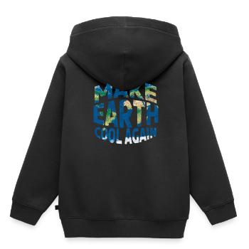Make Earth Cool Nature Oceans Day Earth Day - Kinder Premium Organic Hoodie - Schwarz - Hinten - AI Model Kid Male (0cm)