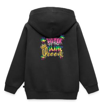 Schleimschwester des Schleimmädchens Buntes Schleimkind - Kinder Premium Organic Hoodie - Schwarz - Hinten - AI Model Kid Male (0cm)