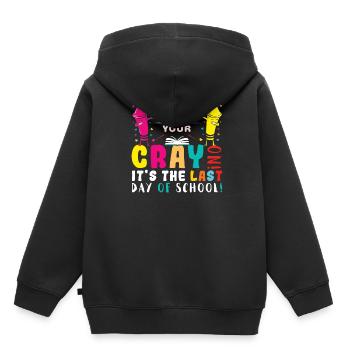 Classe colorée de Happy Summer Day School rejetée - Sweat Premium à capuche enfant bio - noir - Dos - AI Model Kid Male (0cm)