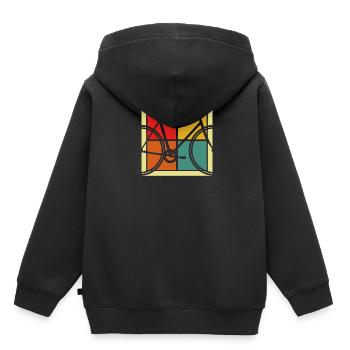 Fahrrad - Kinder Premium Organic Hoodie - Schwarz - Hinten - AI Model Kid Male (0cm)