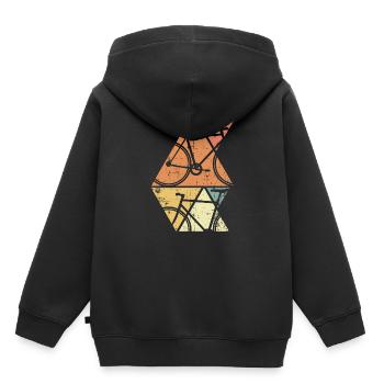 Fahhrad - Kinder Premium Organic Hoodie - Schwarz - Hinten - AI Model Kid Male (0cm)