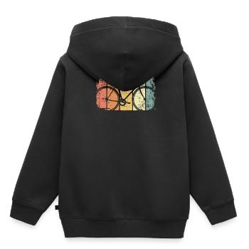 Fahrrad - Kinder Premium Organic Hoodie - Schwarz - Hinten - AI Model Kid Male (0cm)