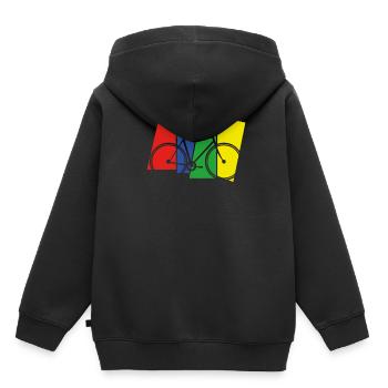 Fahrrad Fahrradtour - Kinder Premium Organic Hoodie - Schwarz - Hinten - AI Model Kid Male (0cm)