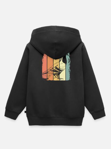 Brieftaube Vogel - Kinder Premium Organic Hoodie - Schwarz