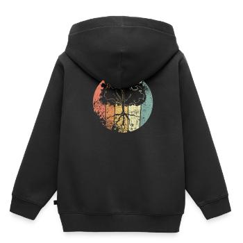 Protection du climat Arbre - Sweat Premium à capuche enfant bio - noir - Dos - AI Model Kid Male (0cm)