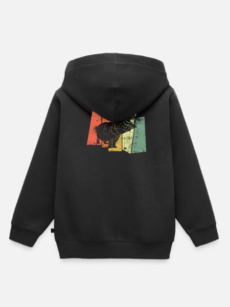 Flusspferd Nildpferd - Kinder Premium Organic Hoodie - Schwarz