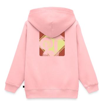 Champignons - Sweat Premium à capuche enfant bio - rose - Dos - AI Model Kid Female (0cm)