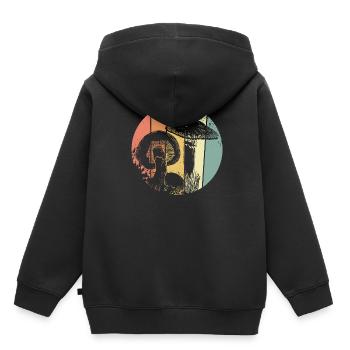 Mushroom Picker Mushrooms - Kids Premium Organic Hoodie - black - Back - AI Model Kid Male (0cm)