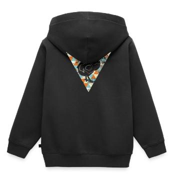 Les poussins - Sweat Premium à capuche enfant bio - noir - Dos - AI Model Kid Male (0cm)