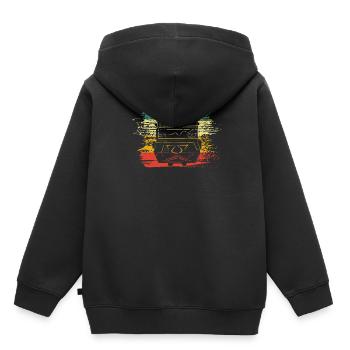 Train - Kids Premium Organic Hoodie - black - Back - AI Model Kid Male (0cm)