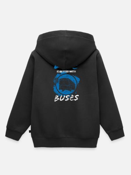 Busfahrer Bus - Kinder Premium Organic Hoodie - Schwarz