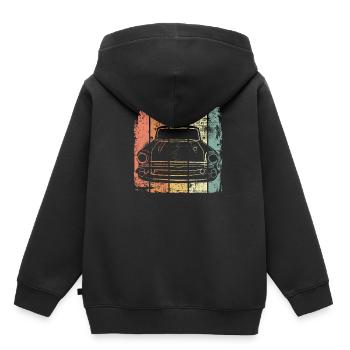 Auto retro - Sweat Premium à capuche enfant bio - noir - Dos - AI Model Kid Male (0cm)