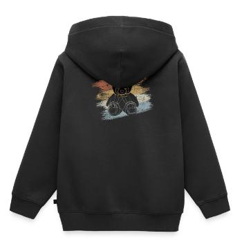 Ours en peluche - Sweat Premium à capuche enfant bio - noir - Dos - AI Model Kid Male (0cm)