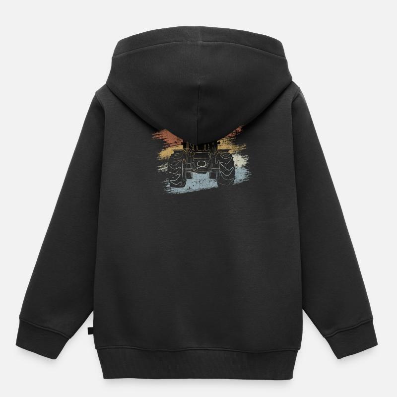 Traktor - Kinder Premium Organic Hoodie - Schwarz