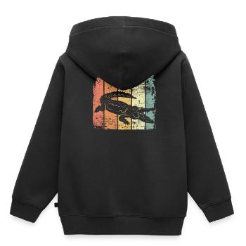 Alligator - Sweat Premium à capuche enfant bio - noir - Dos - AI Model Kid Male (0cm)