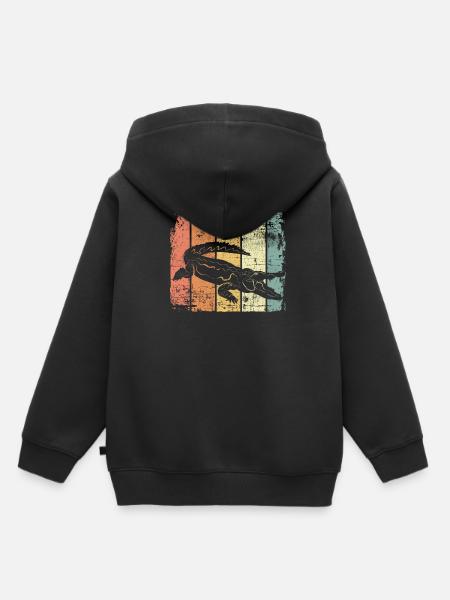 Alligator - Kinder Premium Organic Hoodie - Schwarz