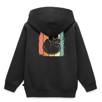 Baignoire Bain - Sweat Premium à capuche enfant bio - noir - Dos - AI Model Kid Male (0cm)