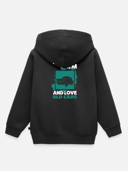 Oldtimer Auto - Kinder Premium Organic Hoodie - Schwarz