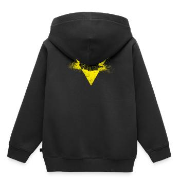 Locomotive ferroviaire - Sweat Premium à capuche enfant bio - noir - Dos - AI Model Kid Male (0cm)