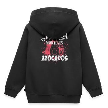 Avocado - Kids Premium Organic Hoodie - black - Back - AI Model Kid Male (0cm)