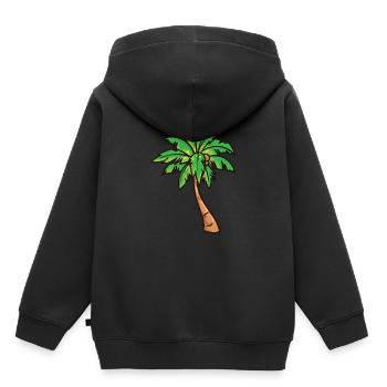 Palmier - Sweat Premium à capuche enfant bio - noir - Dos - AI Model Kid Male (0cm)