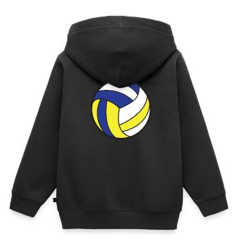 Volleyball Ball - Kinder Premium Organic Hoodie - Schwarz - Hinten - AI Model Kid Male (0cm)