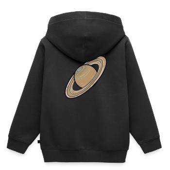Planète du système solaire Saturne - Sweat Premium à capuche enfant bio - noir - Dos - AI Model Kid Male (0cm)