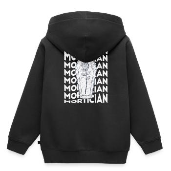 Funérailles de pompes funèbres - Sweat Premium à capuche enfant bio - noir - Dos - AI Model Kid Male (0cm)