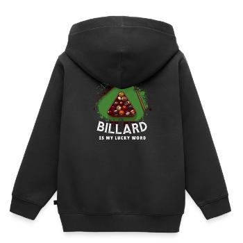 Billard Piscine Boule de billard - Sweat Premium à capuche enfant bio - noir - Dos - AI Model Kid Male (0cm)