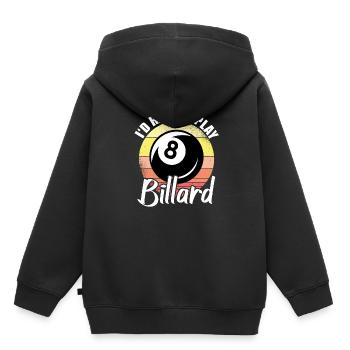 Billard 8 boules - Sweat Premium à capuche enfant bio - noir - Dos - AI Model Kid Male (0cm)