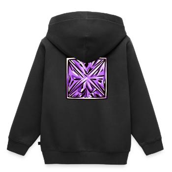 Pierre précieuse de diamant - Sweat Premium à capuche enfant bio - noir - Dos - AI Model Kid Male (0cm)