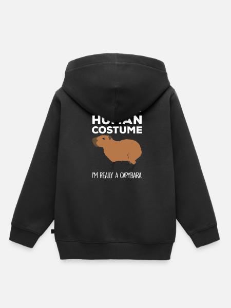 Capybara - Kinder Premium Organic Hoodie - Schwarz