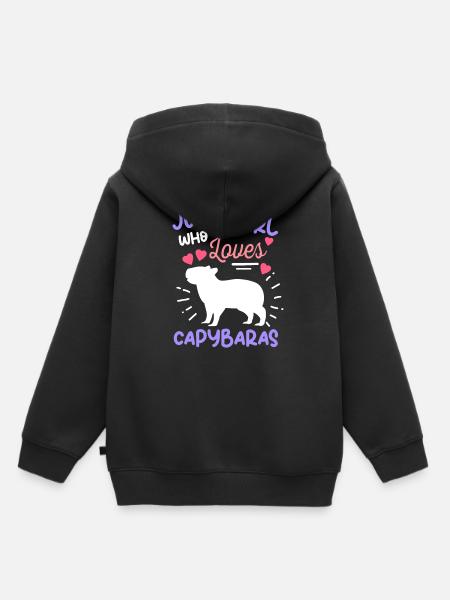 Capybara - Kinder Premium Organic Hoodie - Schwarz
