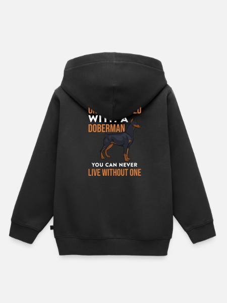 Dobermann - Kinder Premium Organic Hoodie - Schwarz