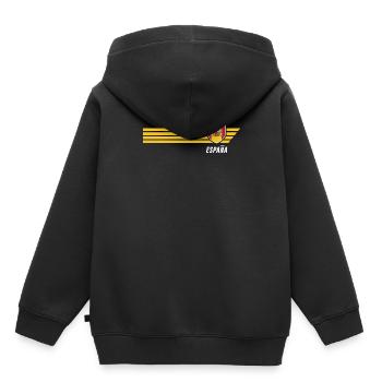 Espagne La Furia Roja Patriotisme Fan de football - Sweat Premium à capuche enfant bio - noir - Dos - AI Model Kid Male (0cm)