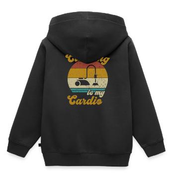 Cleaning is my Cardio / Putzen - Kids Premium Organic Hoodie - black - Back - AI Model Kid Male (0cm)