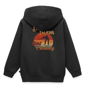 Stop Talking Start Chalking / Billiard Snooker - Kids Premium Organic Hoodie - black - Back - AI Model Kid Male (0cm)