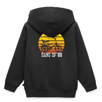 Bonanzarad Bonanza Bike Hipster Anniversaire 1980 - Sweat Premium à capuche enfant bio - noir - Dos - AI Model Kid Male (0cm)