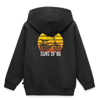 Bonanzarad Bonanza Bike Hipster Anniversaire 1980 - Sweat Premium à capuche enfant bio - noir - Dos - AI Model Kid Male (0cm)