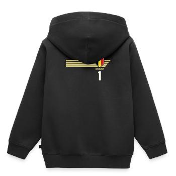 Belgien Teufel Patriotismus Fussball Fan Trikot - Kinder Premium Organic Hoodie - Schwarz - Hinten - AI Model Kid Male (0cm)