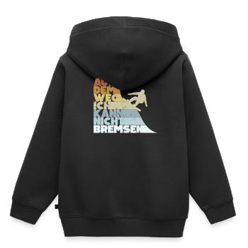 Aus Dem Weg Ich Kann Nicht Bremsen Ski Alpin - Kinder Premium Organic Hoodie - Schwarz - Hinten - AI Model Kid Male (0cm)
